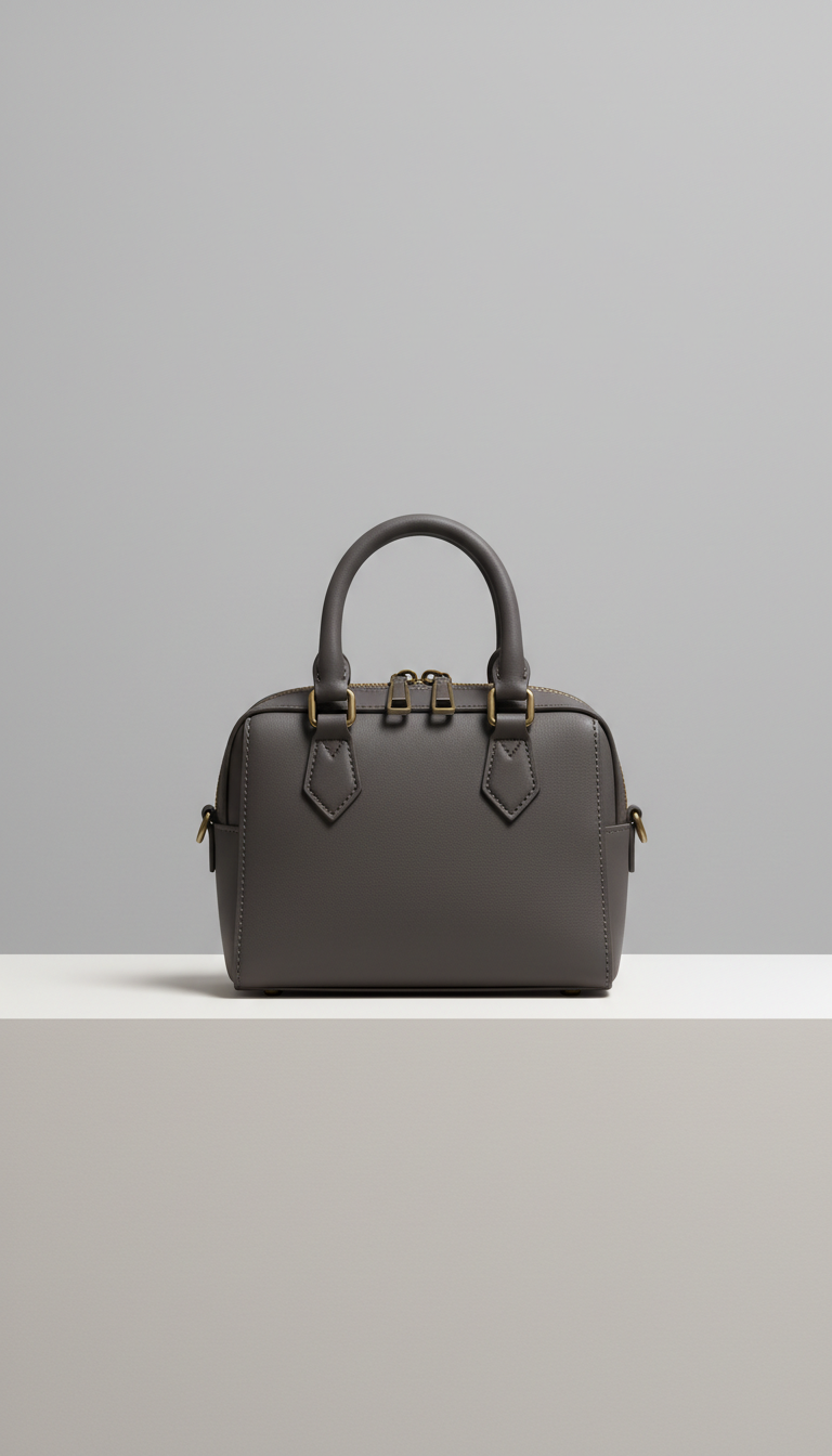 Graphite Mini Satchel With Premium Hardware