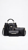 Ava 3-Piece Women's Handbag Set – Shoulder Bag, Pouch & Wallet